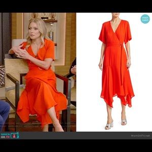 Gorgeous ALC Claire Silk Wrap Handkerchief Dress in Red